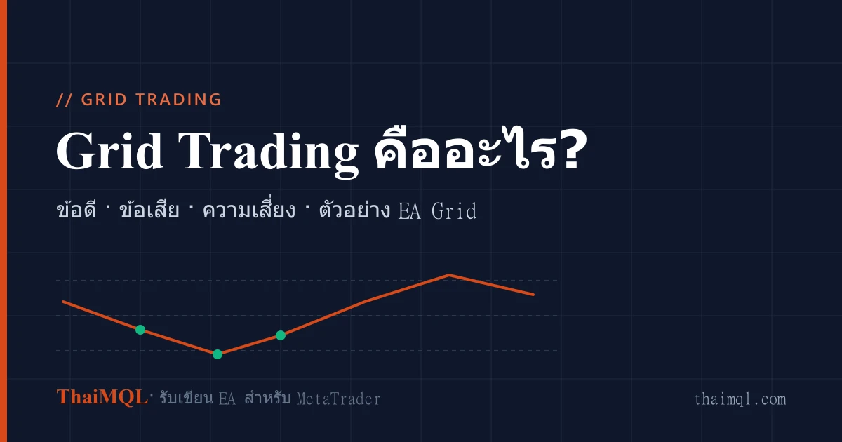 Grid Trading คืออะไร? ข้อดี ข้อเสีย และตัวอย่าง EA Grid (ฉบับเข้าใจง่าย 2026)